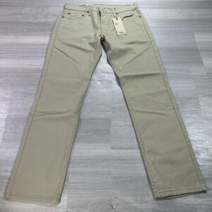 Levis 511 Slim Jeans Mens 32x32 Beige Khaki Stretch Tapered Denim Light Wash